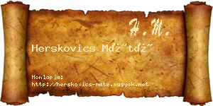 Herskovics Máté névjegykártya